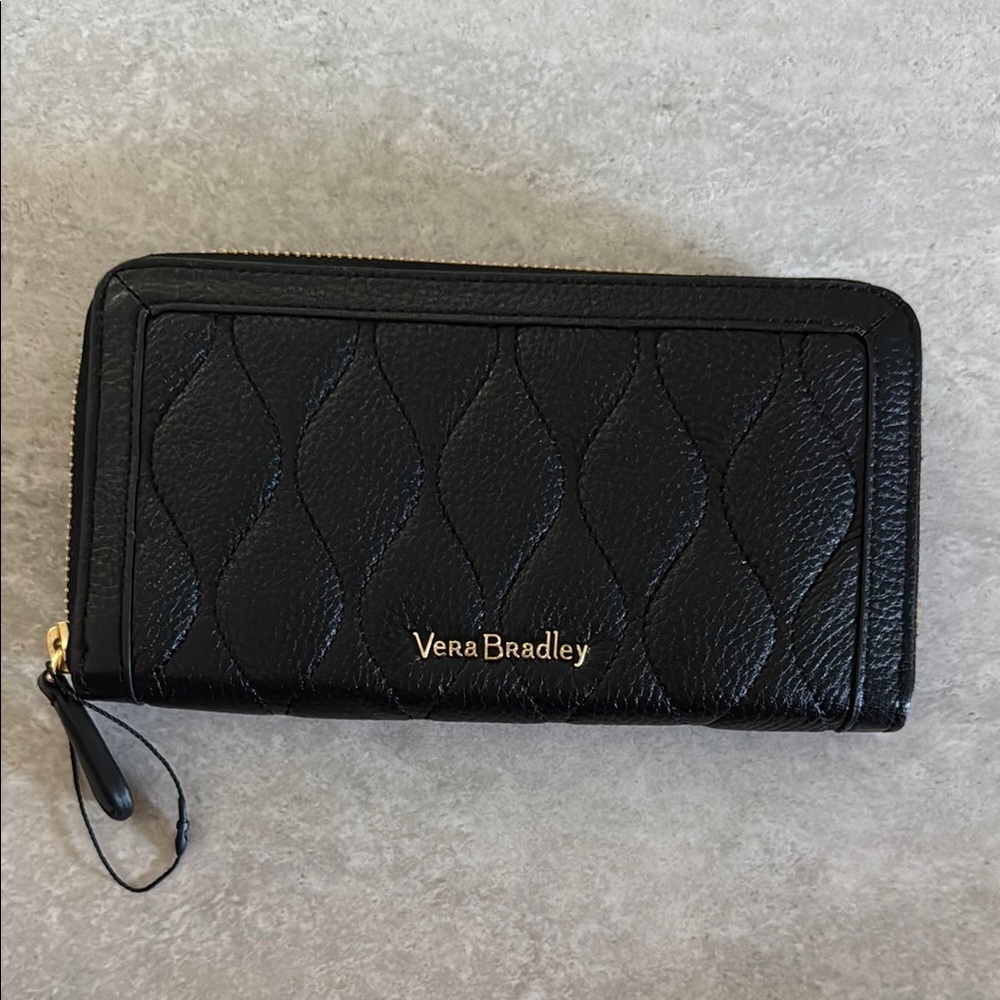 Vera Bradley Black Quilted Wallet RFID